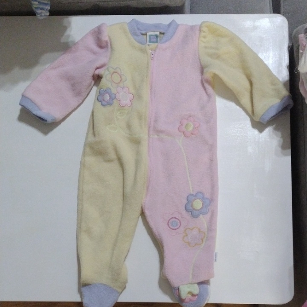 Floral Kids One Piece - Pink and Yellow
